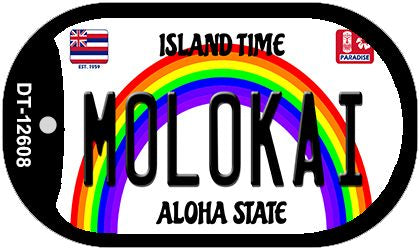 Molokai Novelty Metal Dog Tag Necklace DT-12608