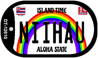 Niihau Novelty Metal Dog Tag Necklace DT-12610