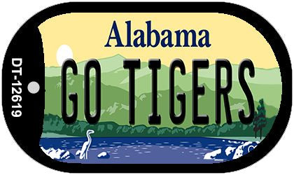 Go Tigers Novelty Metal Dog Tag Necklace DT-12619