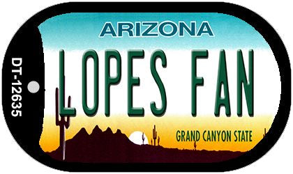 Lopes Fan Novelty Metal Dog Tag Necklace DT-12635