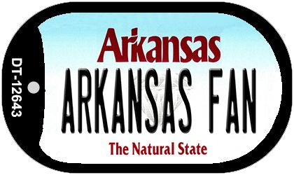 Arkansas Fan Novelty Metal Dog Tag Necklace DT-12643