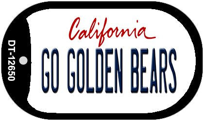 Go Golden Bears Novelty Metal Dog Tag Necklace DT-12650