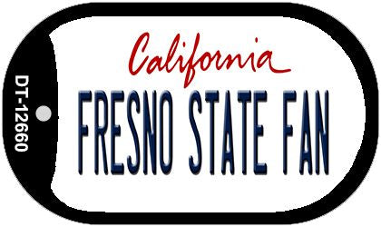 Fresno State Fan Novelty Metal Dog Tag Necklace DT-12660