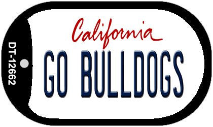 Go Bulldogs Novelty Metal Dog Tag Necklace DT-12662