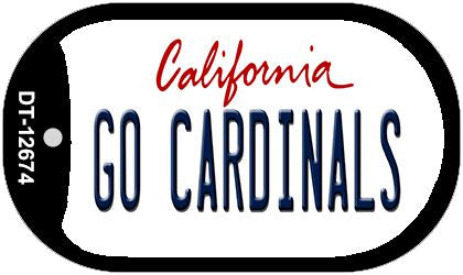 Go Cardinals Novelty Metal Dog Tag Necklace DT-12674