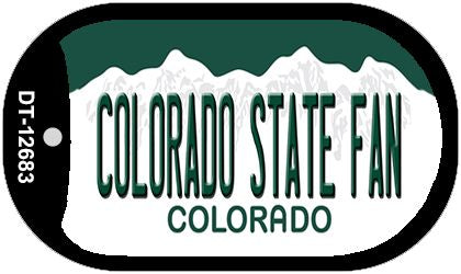 Colorado State Fan Novelty Metal Dog Tag Necklace DT-12683