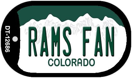 Rams Fan Novelty Metal Dog Tag Necklace DT-12686