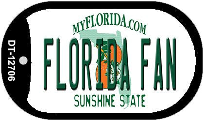 Florida Fan Novelty Metal Dog Tag Necklace DT-12706