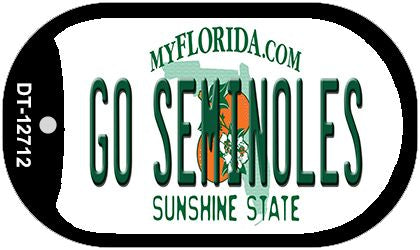 Go Seminoles Novelty Metal Dog Tag Necklace DT-12712
