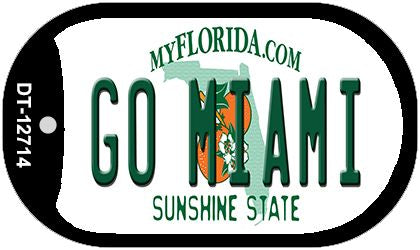 Go Miami Novelty Metal Dog Tag Necklace DT-12714