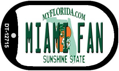 Miami Fan Novelty Metal Dog Tag Necklace DT-12715