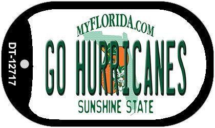 Go Hurricanes Novelty Metal Dog Tag Necklace DT-12717
