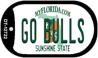 Go Bulls Novelty Metal Dog Tag Necklace DT-12722