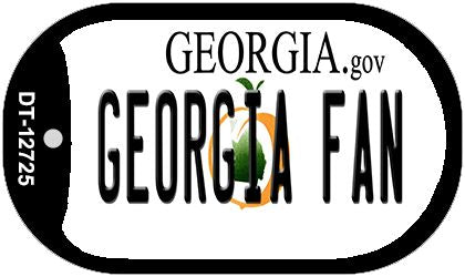 Georgia Fan Novelty Metal Dog Tag Necklace DT-12725