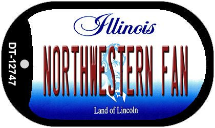 Northwestern Fan Novelty Metal Dog Tag Necklace DT-12747