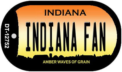 Indiana Fan Novelty Metal Dog Tag Necklace DT-12752