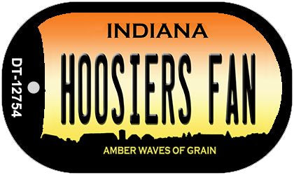 Hoosiers Fan Novelty Metal Dog Tag Necklace DT-12754