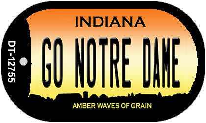 Go Notre Dame Novelty Metal Dog Tag Necklace DT-12755
