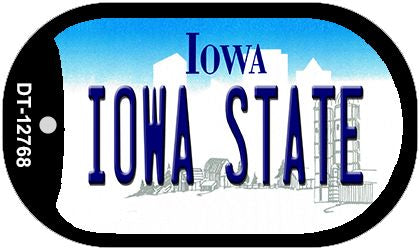 Iowa State Novelty Metal Dog Tag Necklace DT-12768