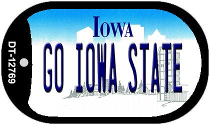 Go Iowa State Novelty Metal Dog Tag Necklace DT-12769