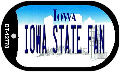 Iowa State Fan Novelty Metal Dog Tag Necklace DT-12770