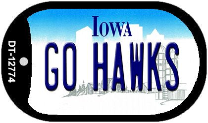 Go Hawks Novelty Metal Dog Tag Necklace DT-12774