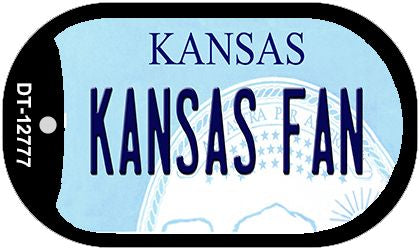 Kansas Fan Novelty Metal Dog Tag Necklace DT-12777