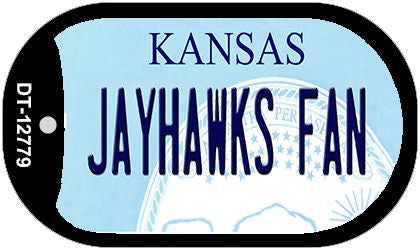 Jayhawks Fan Novelty Metal Dog Tag Necklace DT-12779