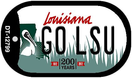 Go LSU Novelty Metal Dog Tag Necklace DT-12799