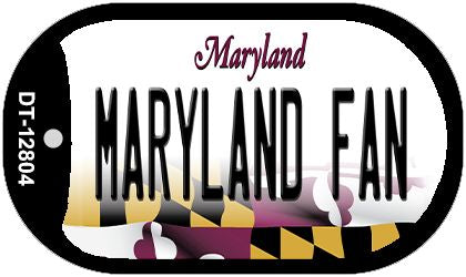 Maryland Fan Novelty Metal Dog Tag Necklace DT-12804