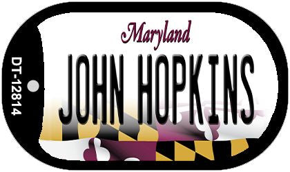 Johns Hopkins Novelty Metal Dog Tag Necklace DT-12814