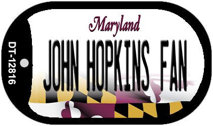 John Hopkins Fan Novelty Metal Dog Tag Necklace DT-12816