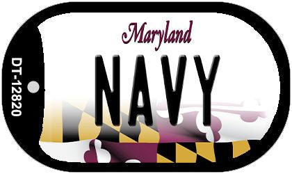 Navy Novelty Metal Dog Tag Necklace DT-12820