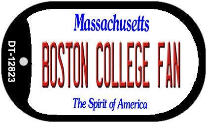 Boston College Fan Novelty Metal Dog Tag Necklace DT-12823