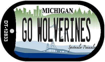 Go Wolverines Novelty Metal Dog Tag Necklace DT-12833