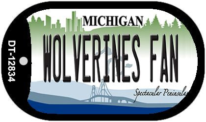 Wolverines Fan Novelty Metal Dog Tag Necklace DT-12834