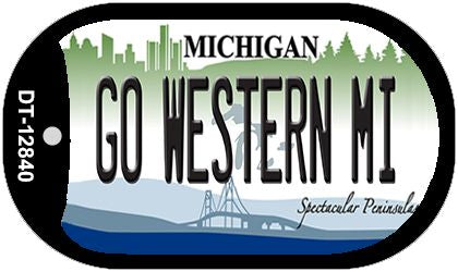 Go Western Michigan Novelty Metal Dog Tag Necklace DT-12840