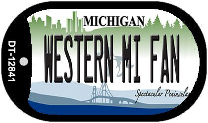 Western Michigan Fan Novelty Metal Dog Tag Necklace DT-12841
