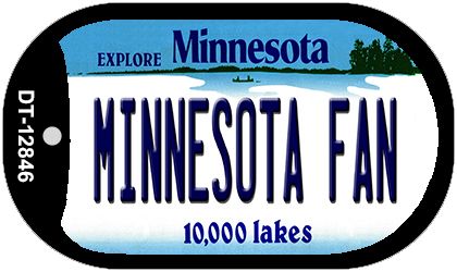 Minnesota Fan Novelty Metal Dog Tag Necklace DT-12846