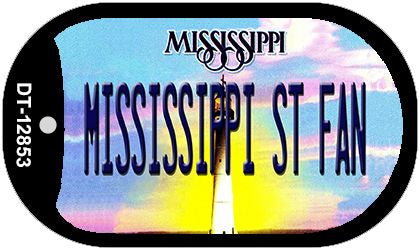 Mississippi State Fan Novelty Metal Dog Tag Necklace DT-12853