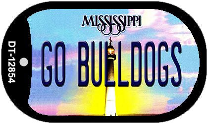Go Bulldogs Novelty Metal Dog Tag Necklace DT-12854