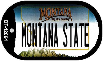 Montana State Novelty Metal Dog Tag Necklace DT-12864