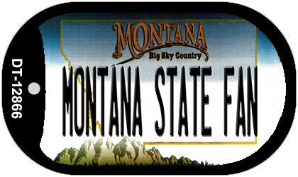 Montana State Fan Novelty Metal Dog Tag Necklace DT-12866