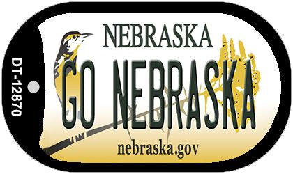 Go Nebraska Novelty Metal Dog Tag Necklace DT-12870