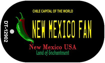 New Mexico Fan Novelty Metal Dog Tag Necklace DT-12902
