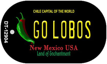 Go Lobos Novelty Metal Dog Tag Necklace DT-12904