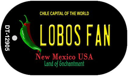 Lobos Fan Novelty Metal Dog Tag Necklace DT-12905