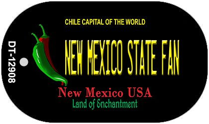 New Mexico State Fan Novelty Metal Dog Tag Necklace DT-12908