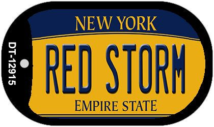 Red Storm Novelty Metal Dog Tag Necklace DT-12915