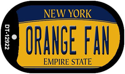 Orange Fan Novelty Metal Dog Tag Necklace DT-12922